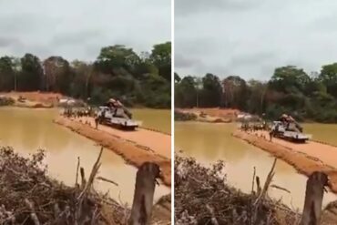 Continúan trabajos del puente sobre el río Cuyuní que conectará Bolívar con la Guayana Esequiba (+Videos)