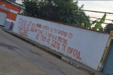 Denuncian grafitis con presuntas amenazas de muerte a María Corina Machado en Guárico: “Fuera de aquí traidora” (+Foto)