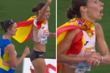 Atleta española festejó antes de llegar a la meta, su rival la pasó y perdió la medalla (+Video)