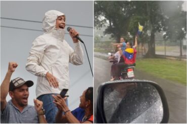 Ni la fuerte lluvia impidió masivo acto de María Coriana en San Carlos: “No hay obstáculos que detengan a este pueblo que decidió ser libre” (+Videos)