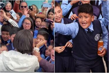 “Toma, tenga”: El emotivo momento en el que un niño merideño intentó regalarle su refresco a María Corina Machado (+Video)