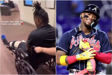 Ronald Acuña ya fue intervenido quirúrgicamente de la rodilla izquierda: su esposa compartió este video