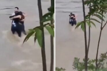 Se viralizó video del último abrazo entre tres amigos que fueron alcanzados por la crecida de un río y murieron ahogados