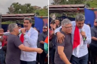 Maduro se acordó de la existencia de Elías Jaua: así fue el “reencuentro” que tuvieron durante concentración en Guarenas (+Video)