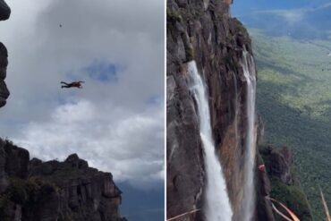 Deportista extremo mexicano saltó desde el Salto Ángel en paracaídas: “Probablemente una de las mejores experiencias de mi vida” (+Video)