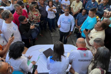 Trabajadores de Sidor expresaron apoyo a Edmundo González y María Corina Machado: “Se van a encontrar con nosotros en la victoria” (+Video)