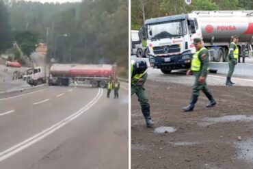 Gandola perdió los frenos en la bajada de Tazón y causó fuerte retraso vehicular este #14Jun (+Fotos +Video)