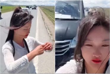 Imágenes sensibles: el momento en el que una influencer china fue atropellada mientras transmitía desde una carretera (+Video)