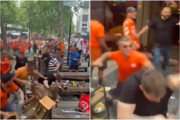 Hinchas de Países Bajos atacaron a los de Inglaterra en un bar antes de partido de la Eurocopa (+Video)