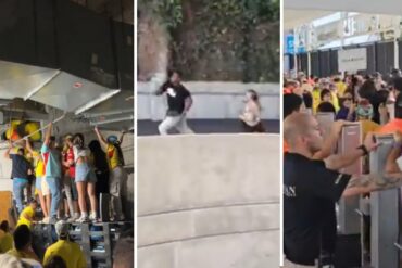 Se colaron hasta por los ductos de aire: Los videos de la desastrosa entrada para el partido final de la Copa América en Miami (+Videos)