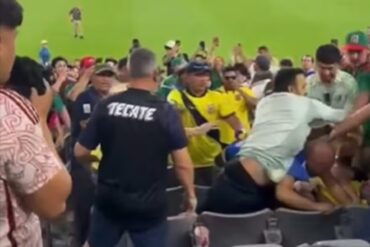 La trifulca que se armó entre hinchas mexicanos y ecuatorianos durante partido de la Copa América (+Video)