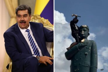 Maduro anuncia la detención de los ciudadanos que tumbaron las estatuas de Chávez en tres estados de Venezuela (+Video)