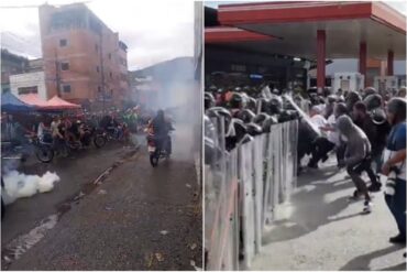 Fuerte represión en distintos puntos de Caracas contra manifestantes que rechazan el resultado electoral (+Videos)