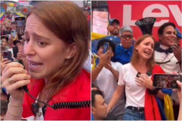 Mensaje de la hija de María Corina a venezolanos durante protesta en Nueva York: “Confiemos, seamos pacientes” (+Video)