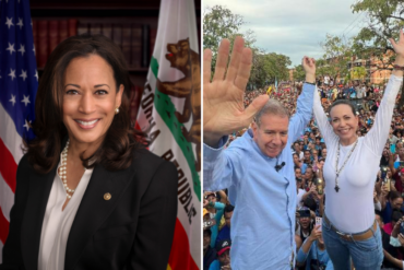 Kamala Harris envía carta a Machado y Edmundo González: “EEUU permanece con el pueblo venezolano en su lucha por la libertad”