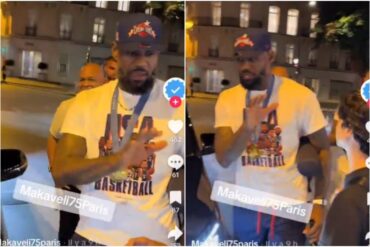 “Detente, no hagas eso”: Critican a Lebron James por la grosera forma en la que le negó una selfie a un niño en Francia (+Videos)