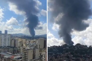 Se registró un fuerte incendio en un galpón del sector La Bandera, Caracas este #6Sep (+Videos)