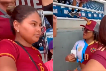 “Somos fieles a la Vinotinto”: venezolanos enfrentaron a connacional que llevó camiseta de Argentina a partido en Maturín (+Video)