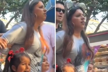 Mujer fue sacada de un parque de Disney esposada junto a sus dos hijas gritando “ayuda”: afirman que intentó colarse sin pagar (+Video)